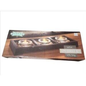 Loft Living Votive 3pc Candle Set with Tray Decorative Home Decor New